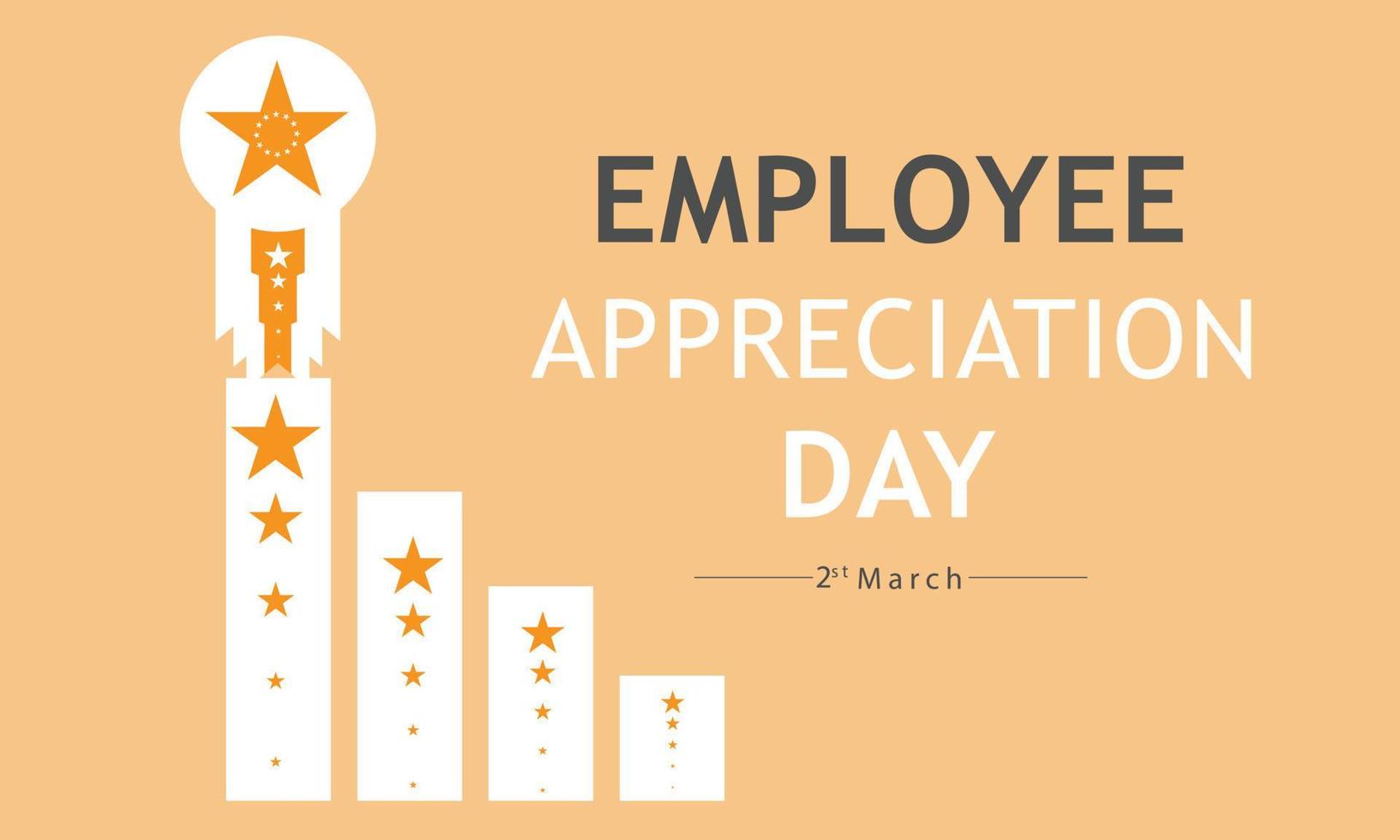 Employee Appreciation Day. Template for background, banner, card, poster vector