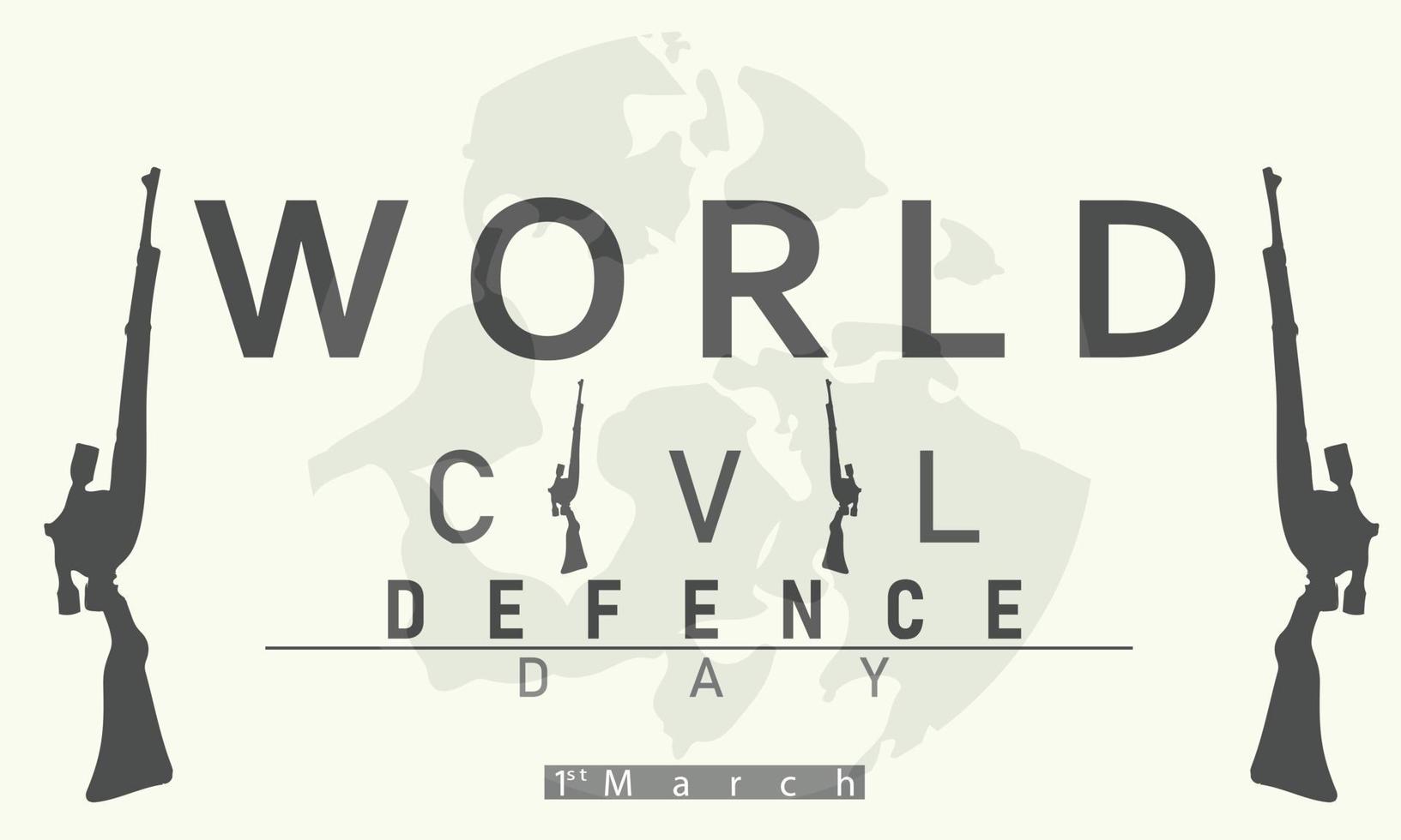 Vector illustration world Civil defence day.