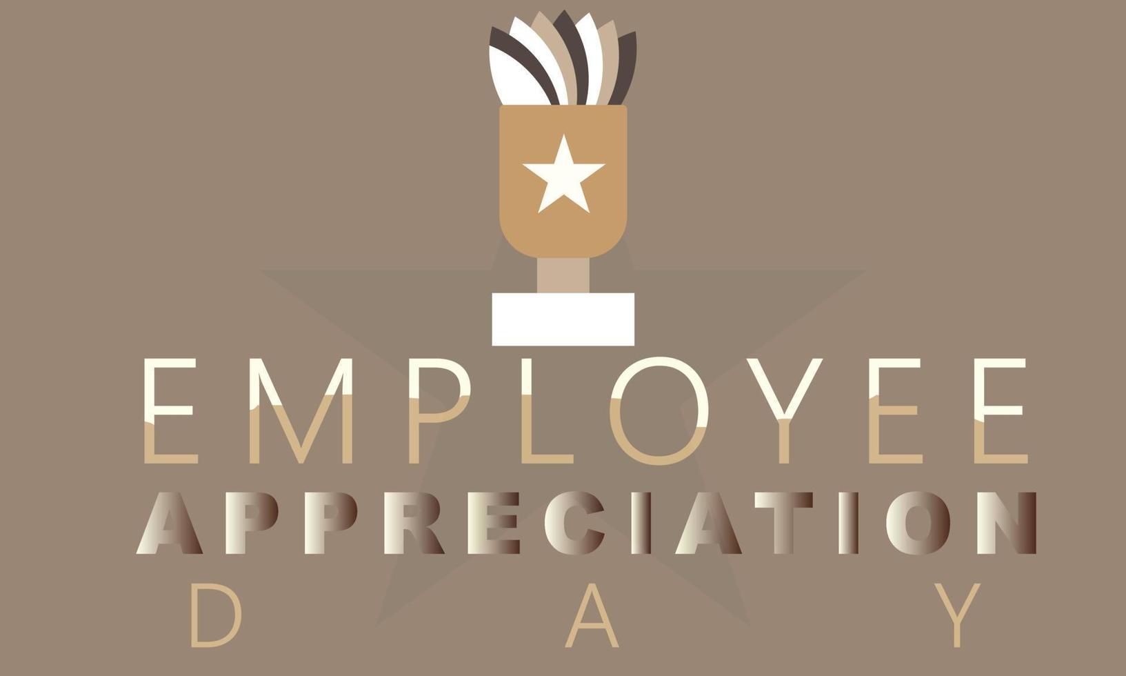 Employee Appreciation Day. Template for background, banner, card, poster vector