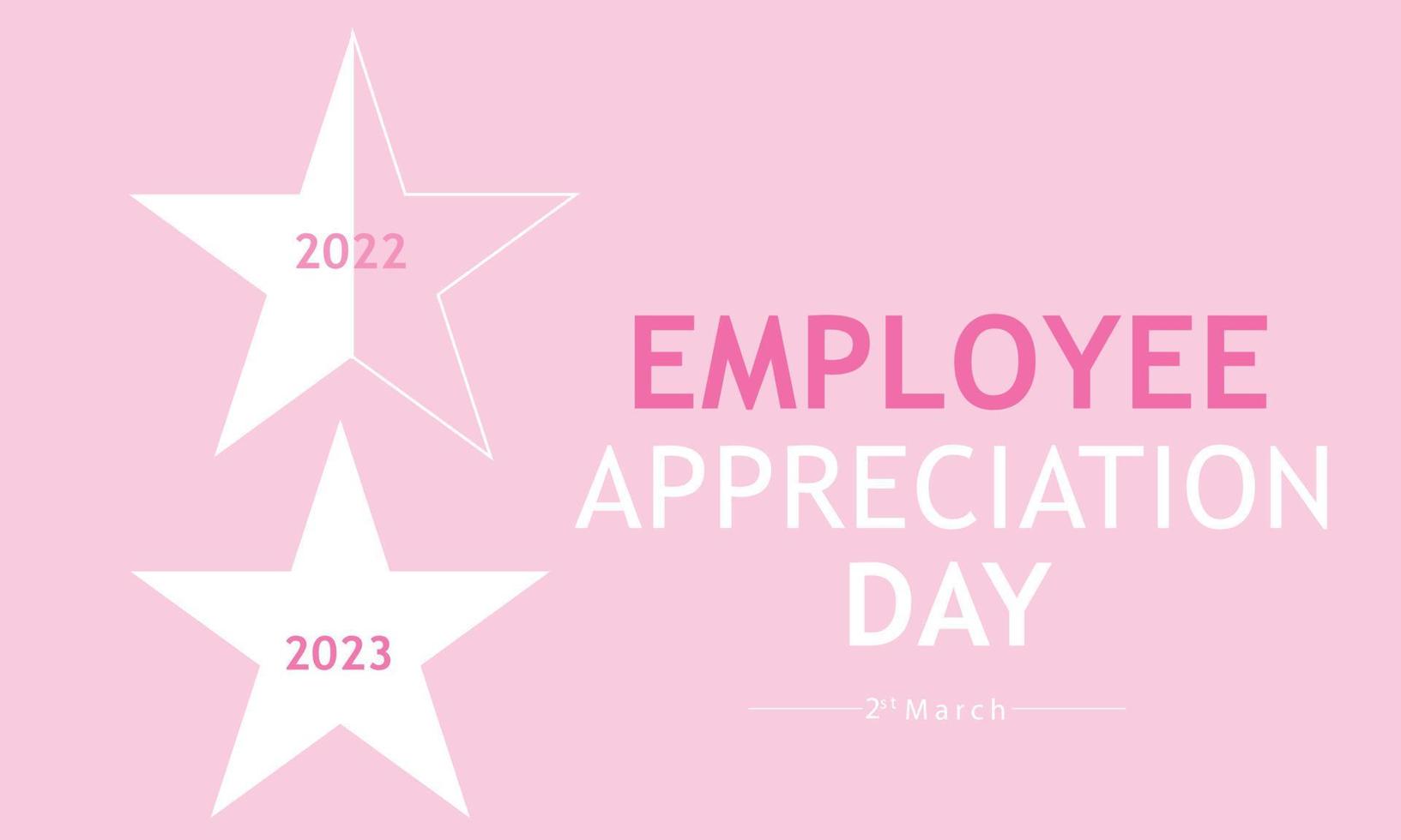 Employee Appreciation Day. Template for background, banner, card, poster vector