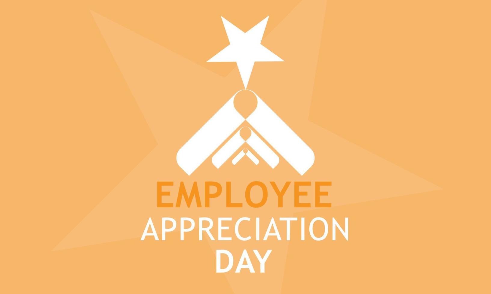 Employee Appreciation Day. Template for background, banner, card, poster vector