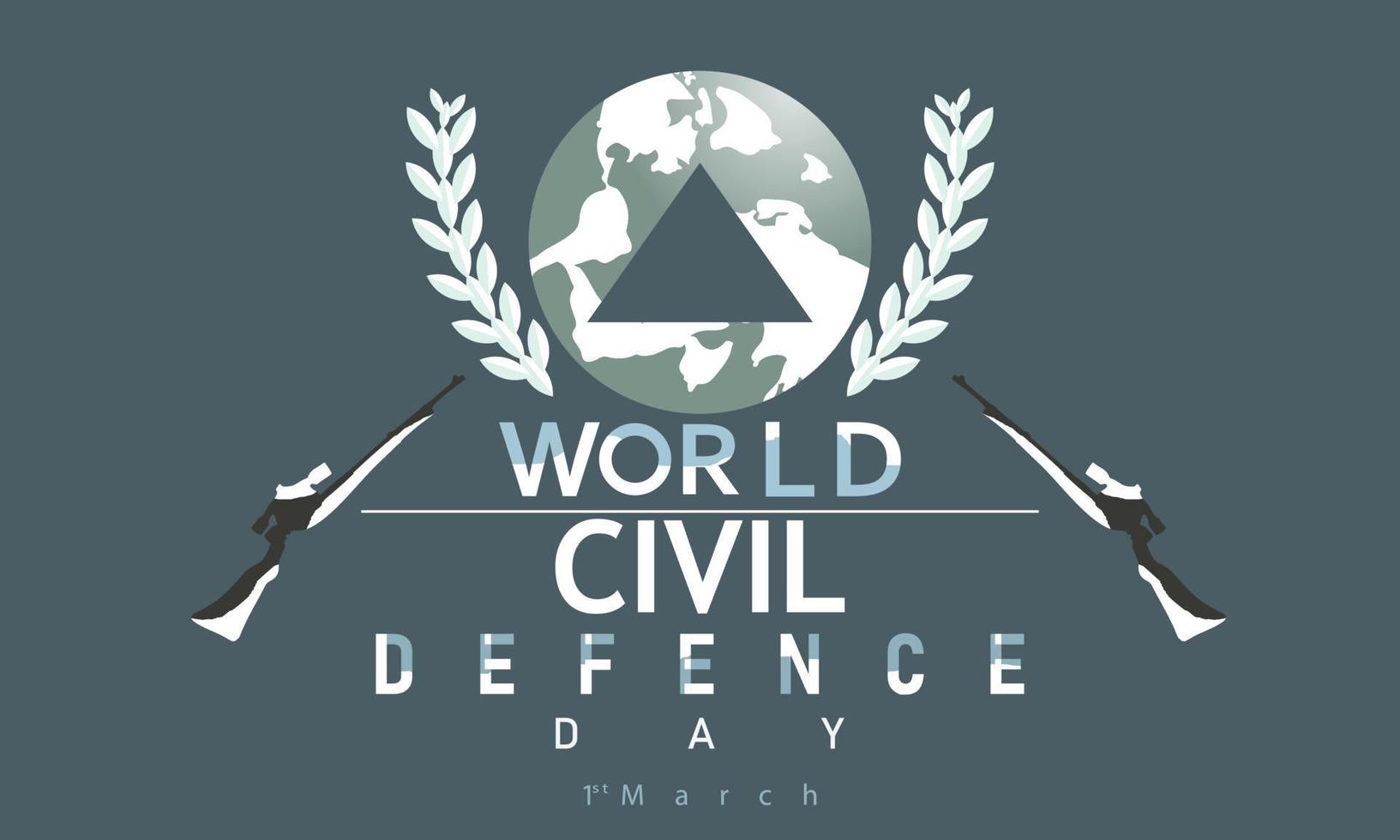 vector ilustración mundo civil defensa día.