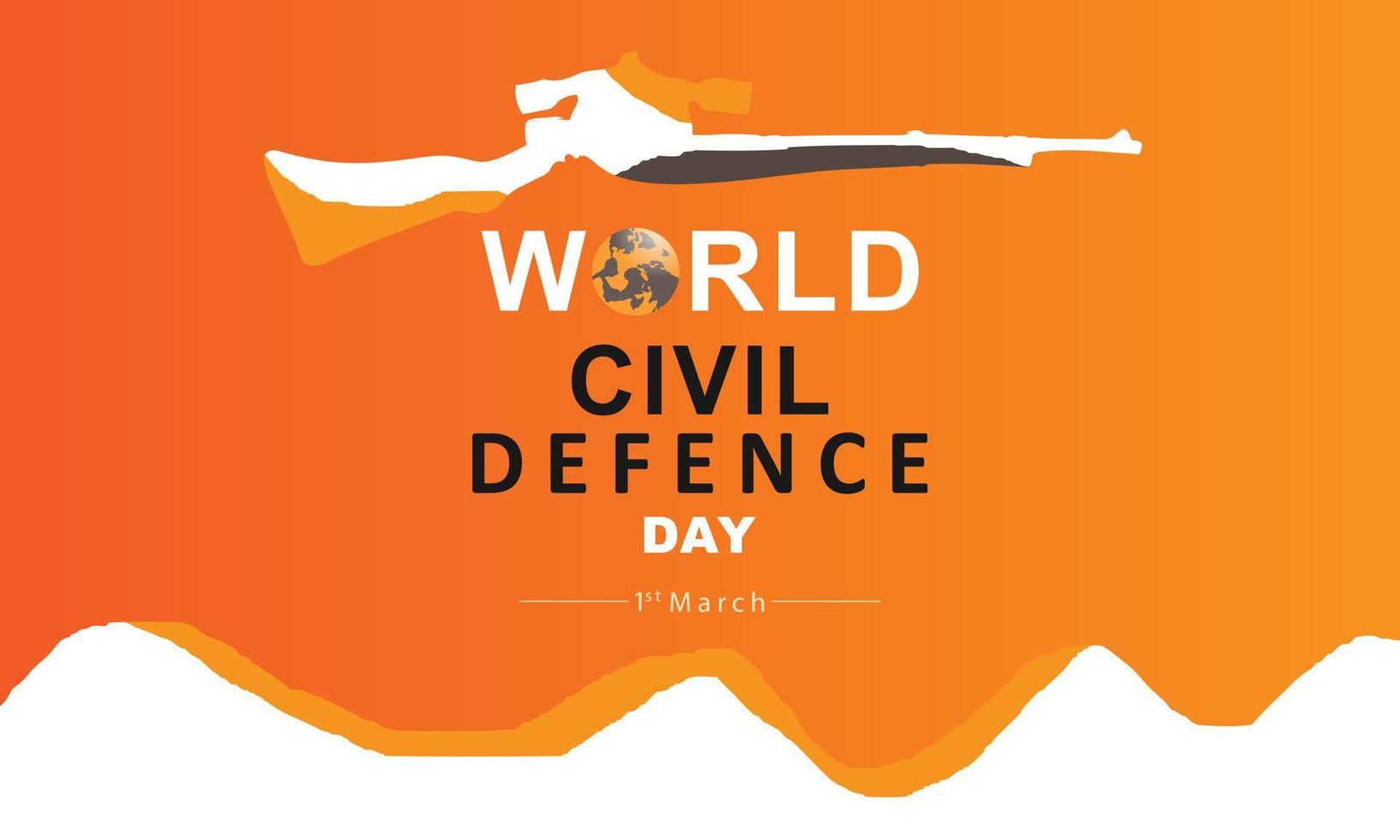 Vector illustration world Civil defence day.