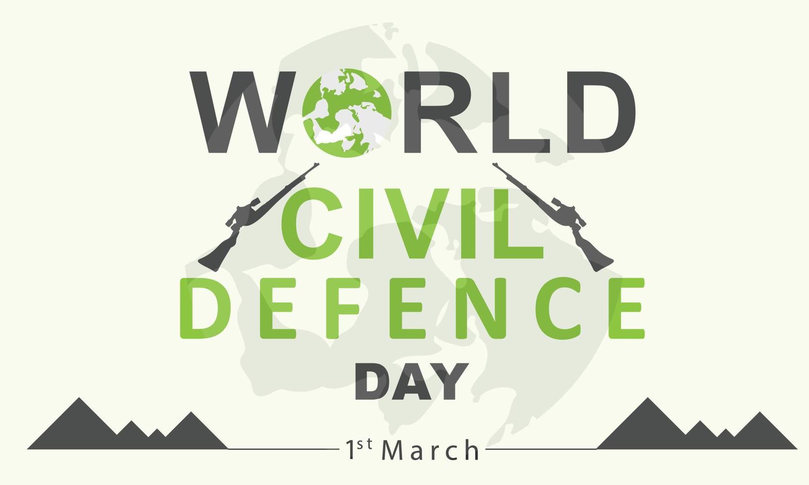 Vector illustration world Civil defence day.