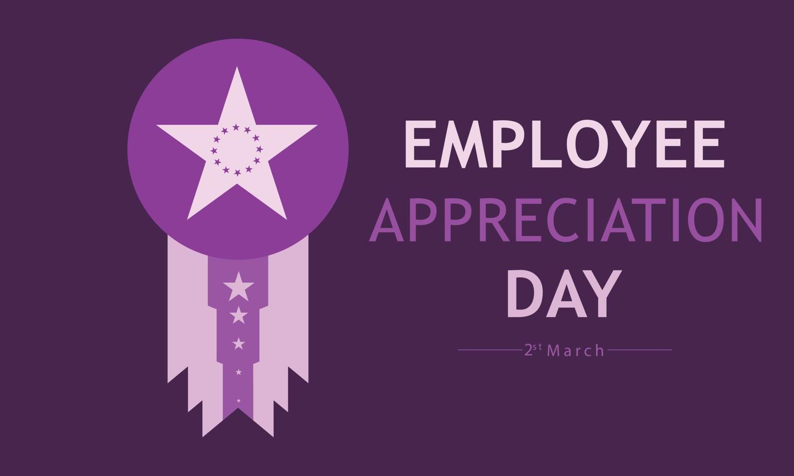 Employee Appreciation Day. Template for background, banner, card, poster vector