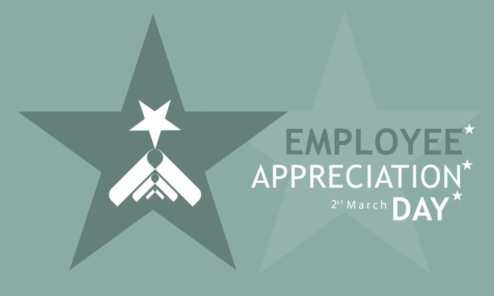 Employee Appreciation Day. Template for background, banner, card, poster vector