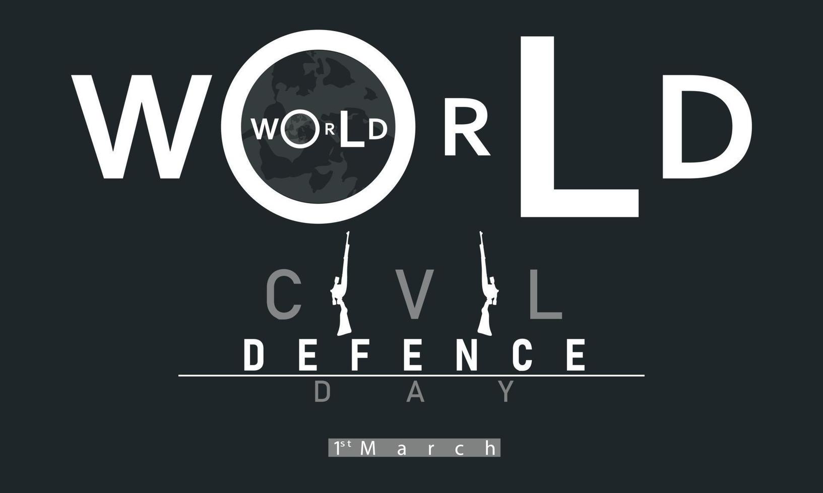 Vector illustration world Civil defence day.