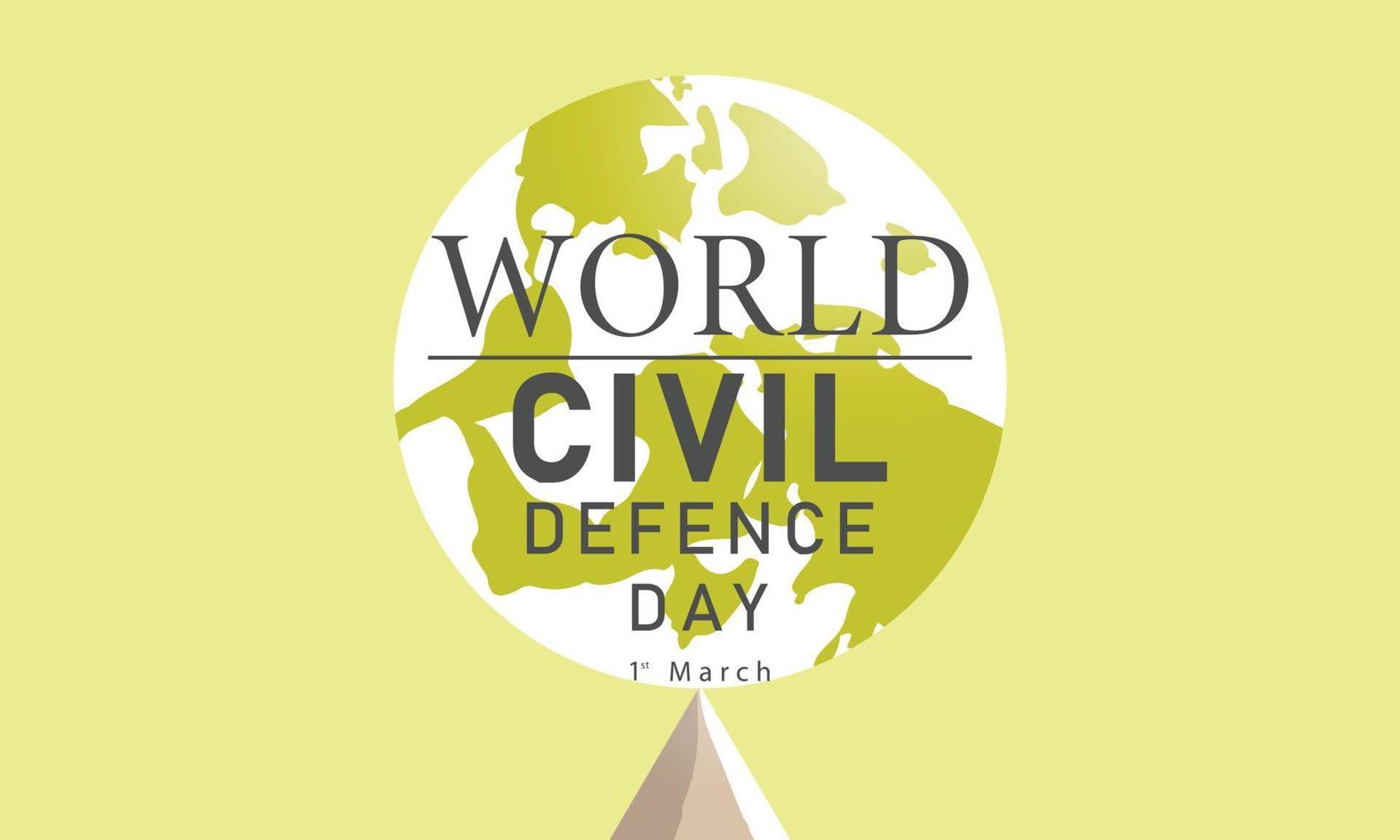 vector ilustración mundo civil defensa día.