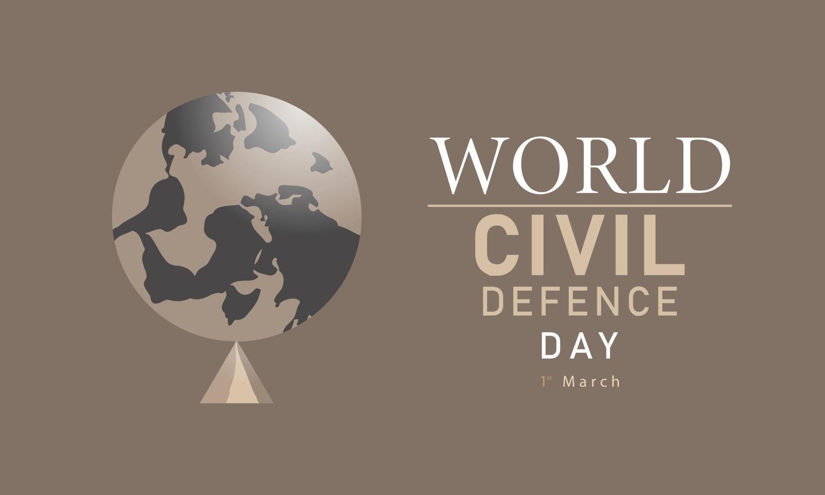 Vector illustration world Civil defence day.