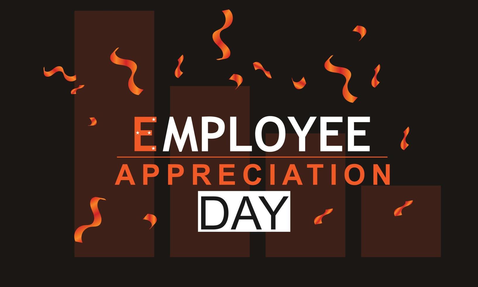 Employee Appreciation Day. Template for background, banner, card, poster vector