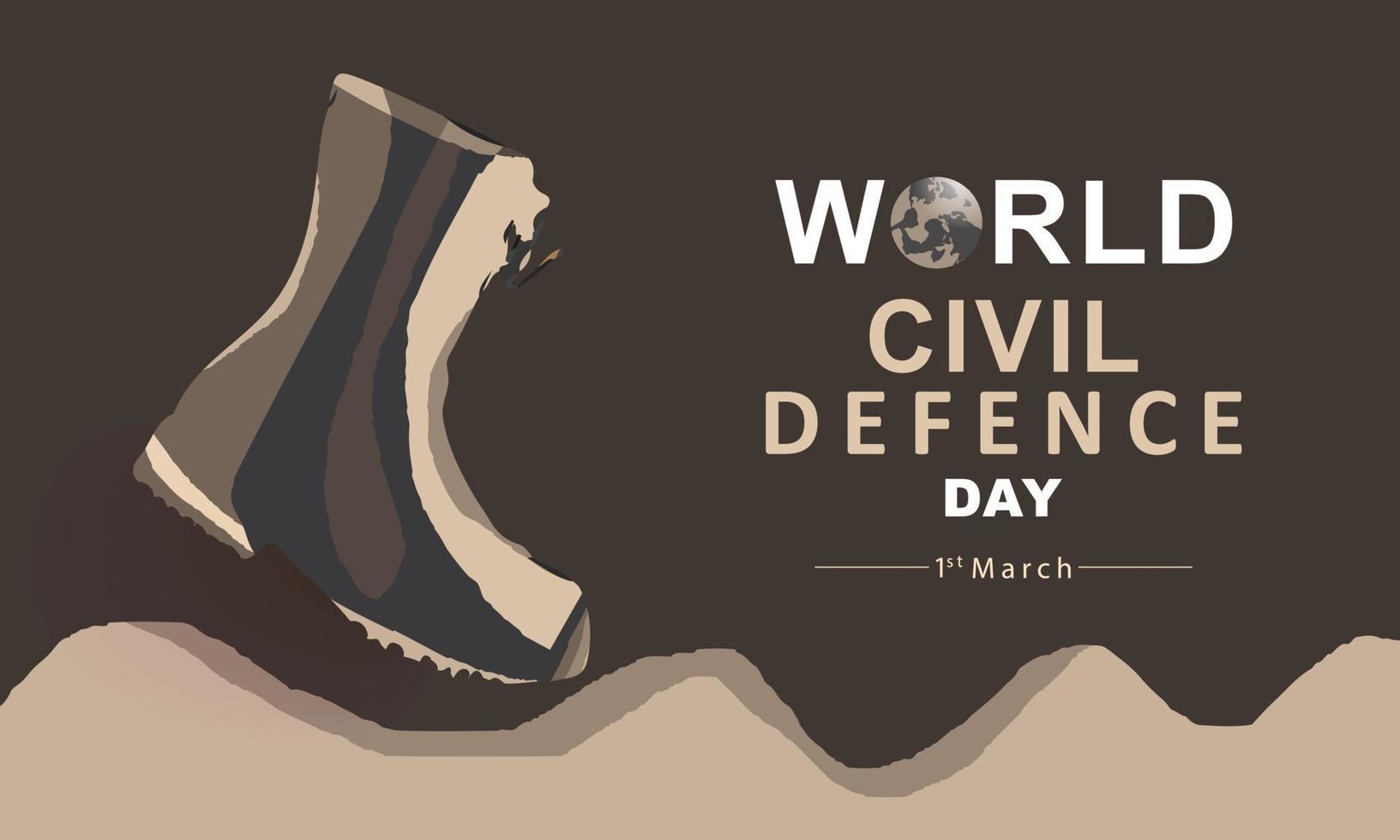 vector ilustración mundo civil defensa día.