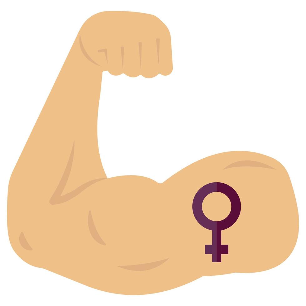 Female Sign On Biceps which can easily edit or modify vector