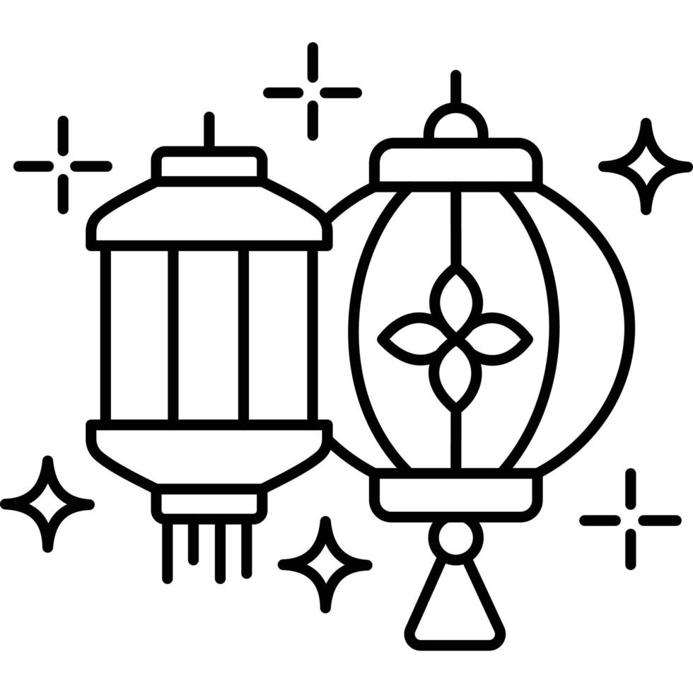 Lantern lamp which can easily edit or modify vector