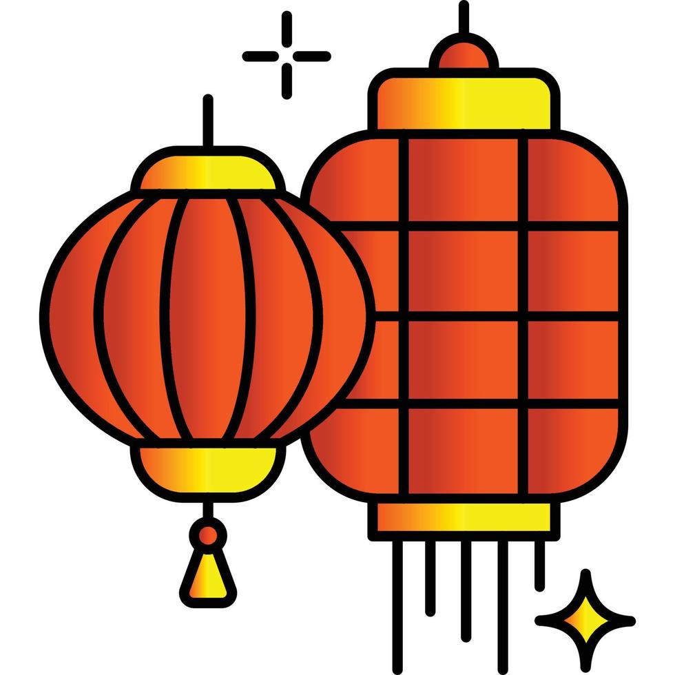 Lantern lamp which can easily edit or modify vector