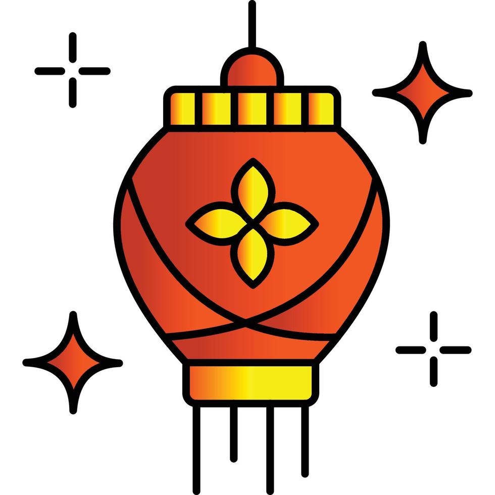 Lantern lamp which can easily edit or modify vector