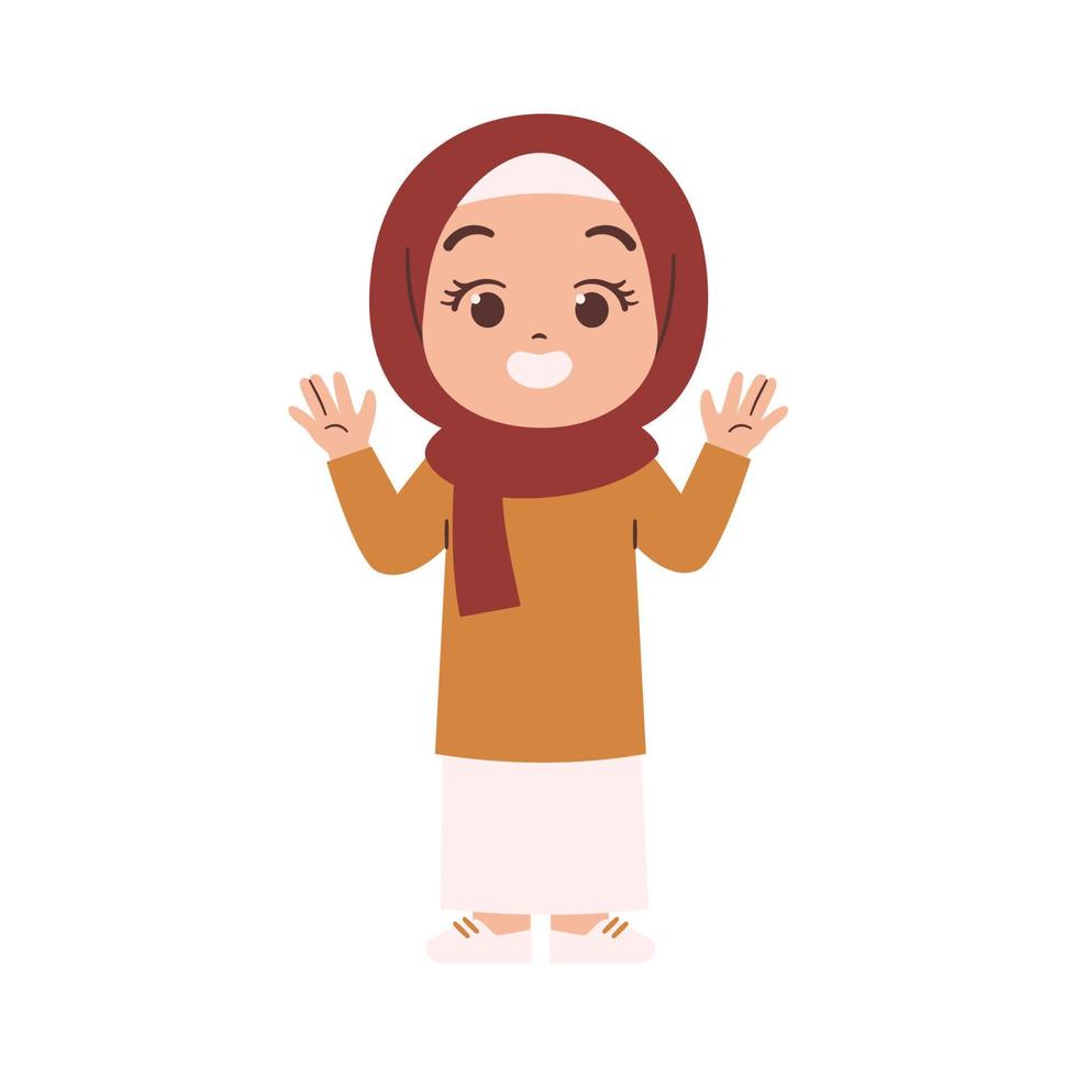 Muslim Woman Wear hijab vector