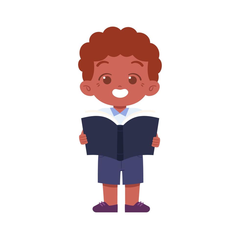 Little Boy character. Elementary School Kids Wearing Uniform Illustration vector