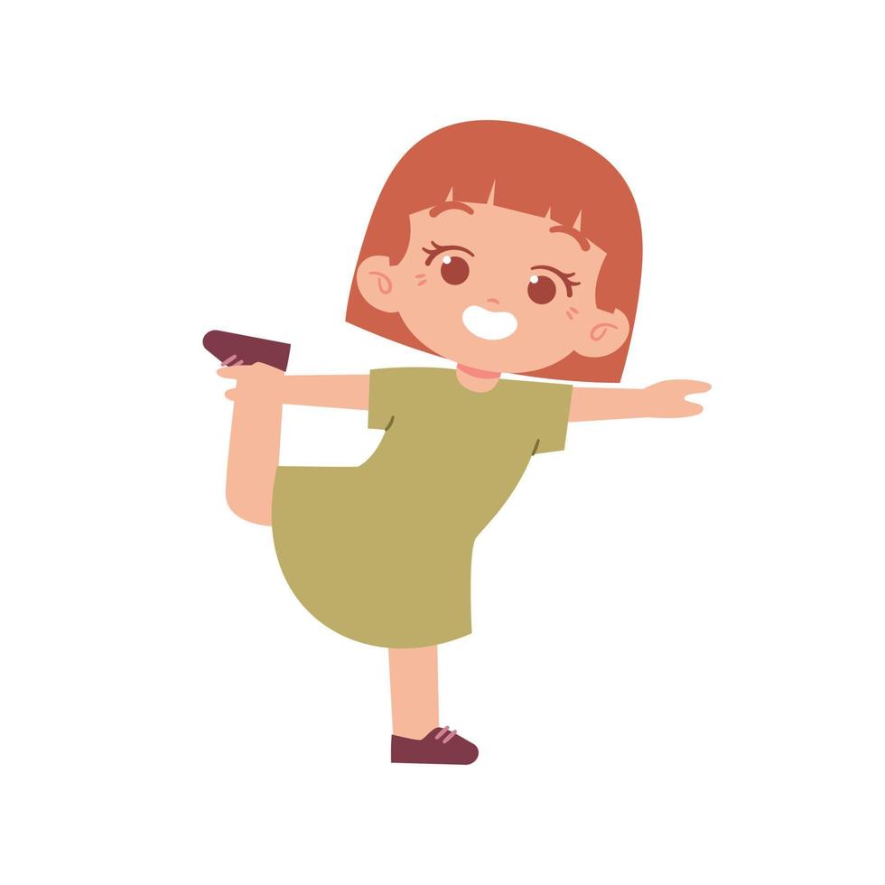 Little girl character. Elementary School Kids Wearing Uniform Illustration vector