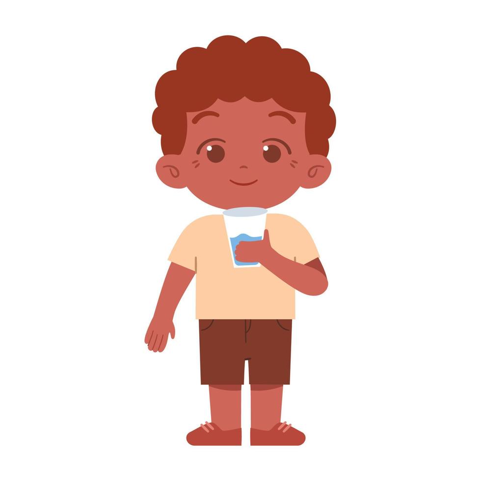 Little Boy character. Elementary School Kids Wearing Uniform Illustration vector