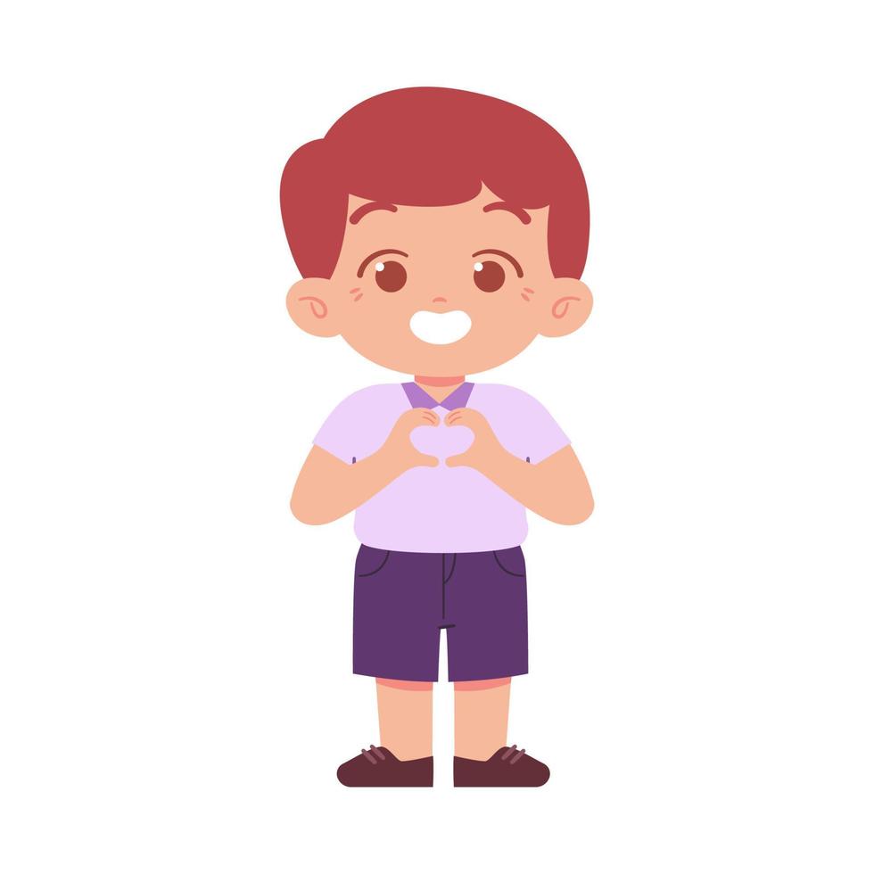 Little Boy character. Elementary School Kids Wearing Uniform Illustration vector