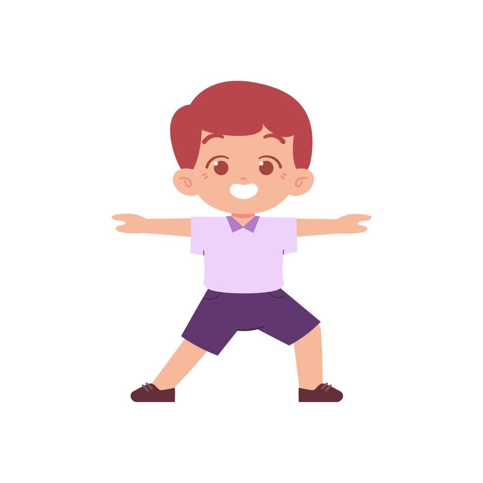 Little Boy character. Elementary School Kids Wearing Uniform Illustration vector