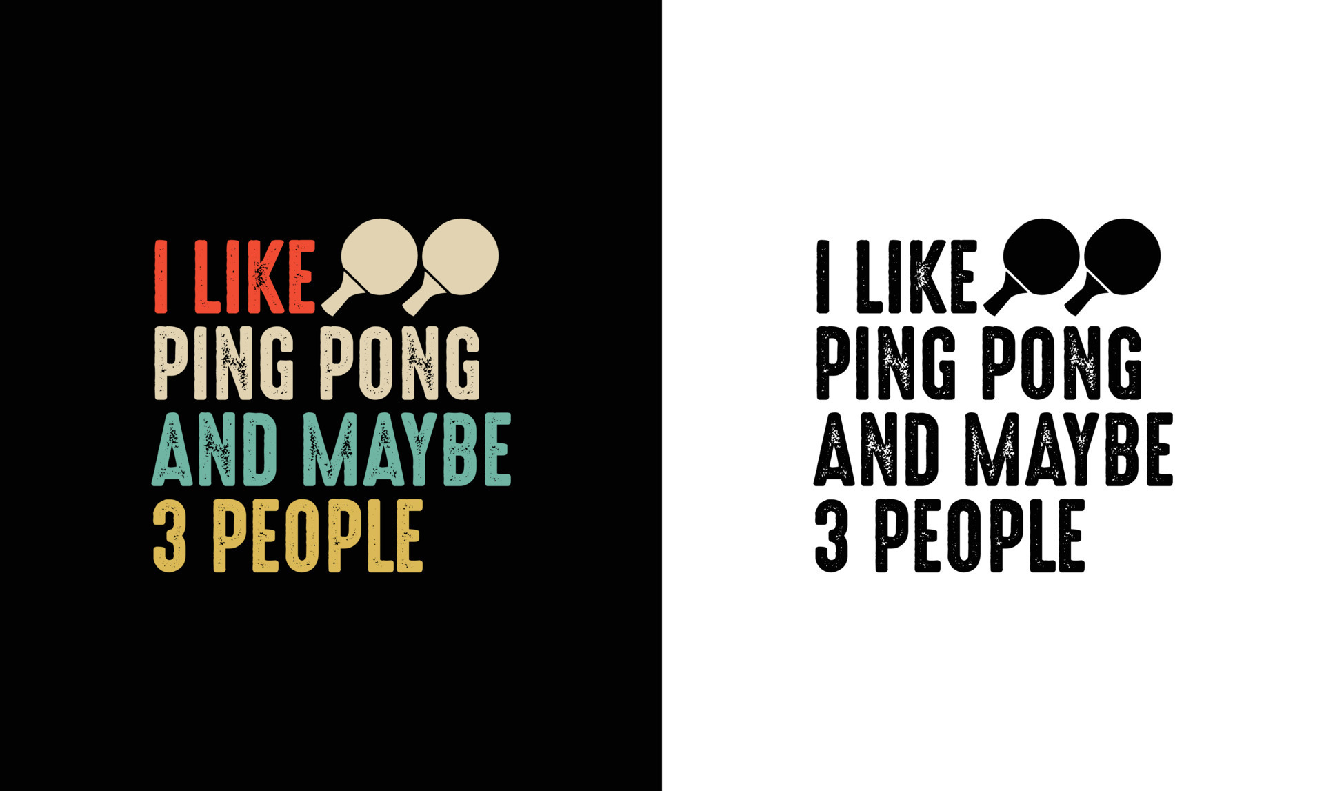 Ping Pong Table Tennis Quote T shirt design, typography 19786474 Vector