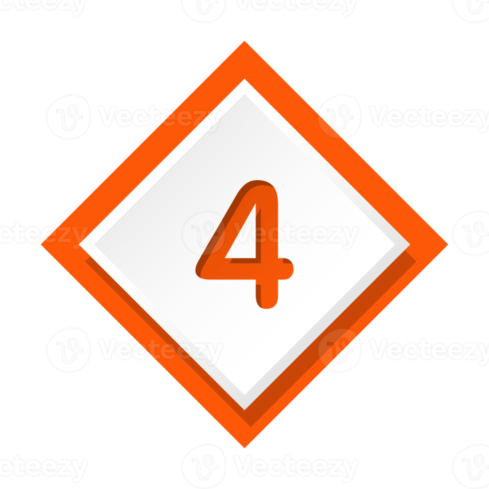 Bullet with number 4 png