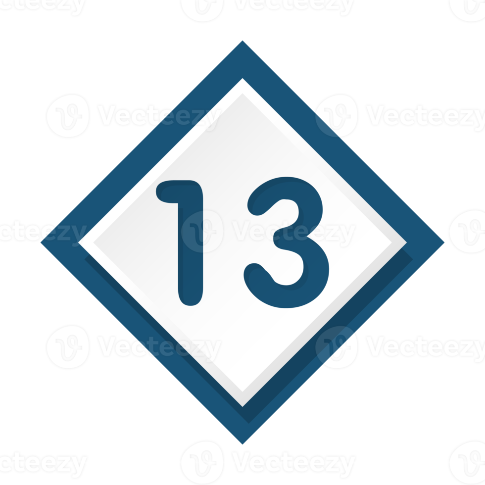 Bullet with number 13 png