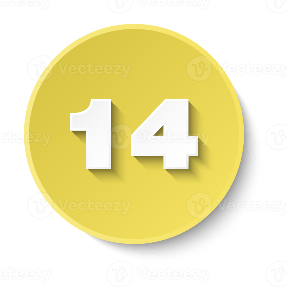 Bullet with number 14 png