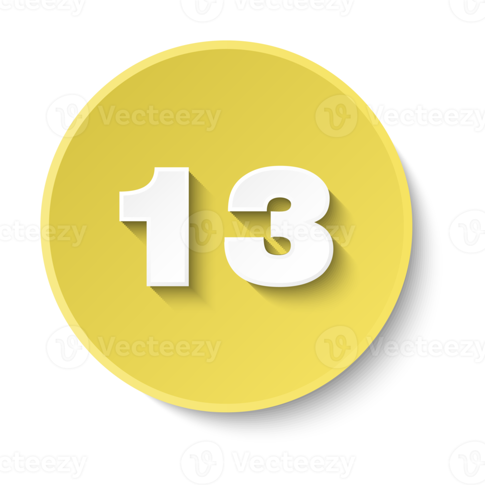 Bullet with number 13 png