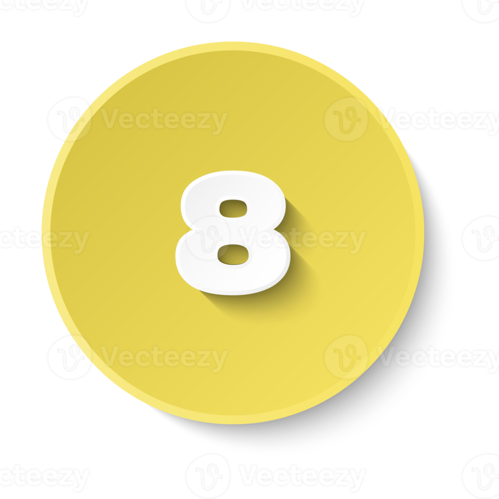 Bullet with number 8 png