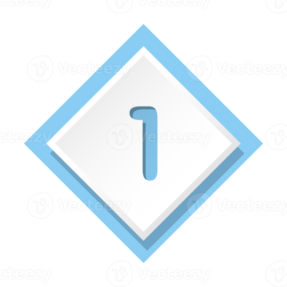 Bullet with number 1 png