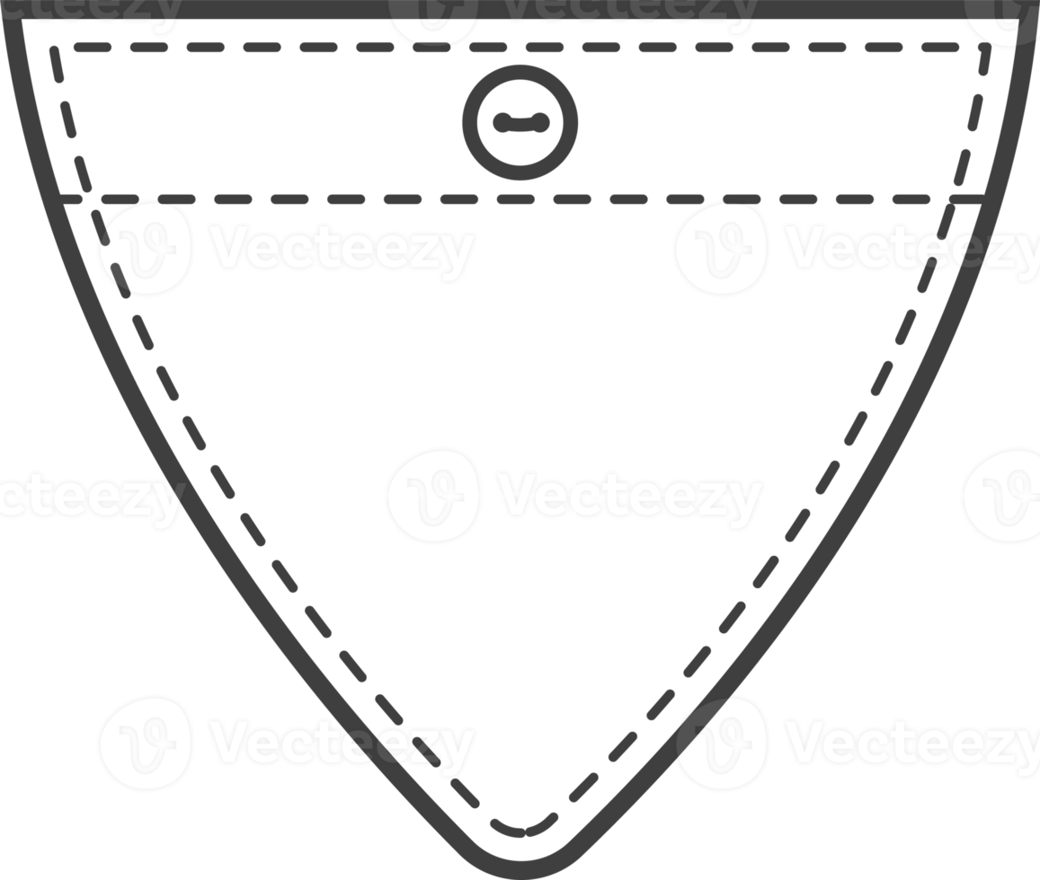 tasca toppa. elemento per uniforme o casuale stile Abiti, vestiti e camicie. schema illustrazione png