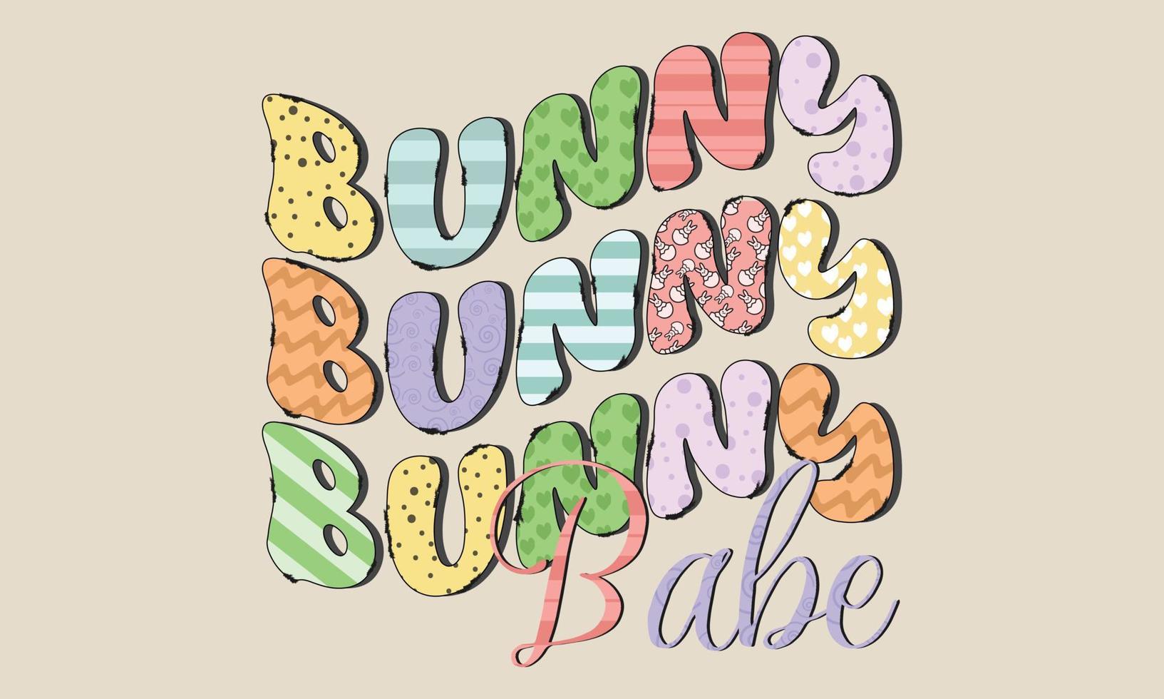 Bunny Babe Easter Bunny Vector File. Happy Easter