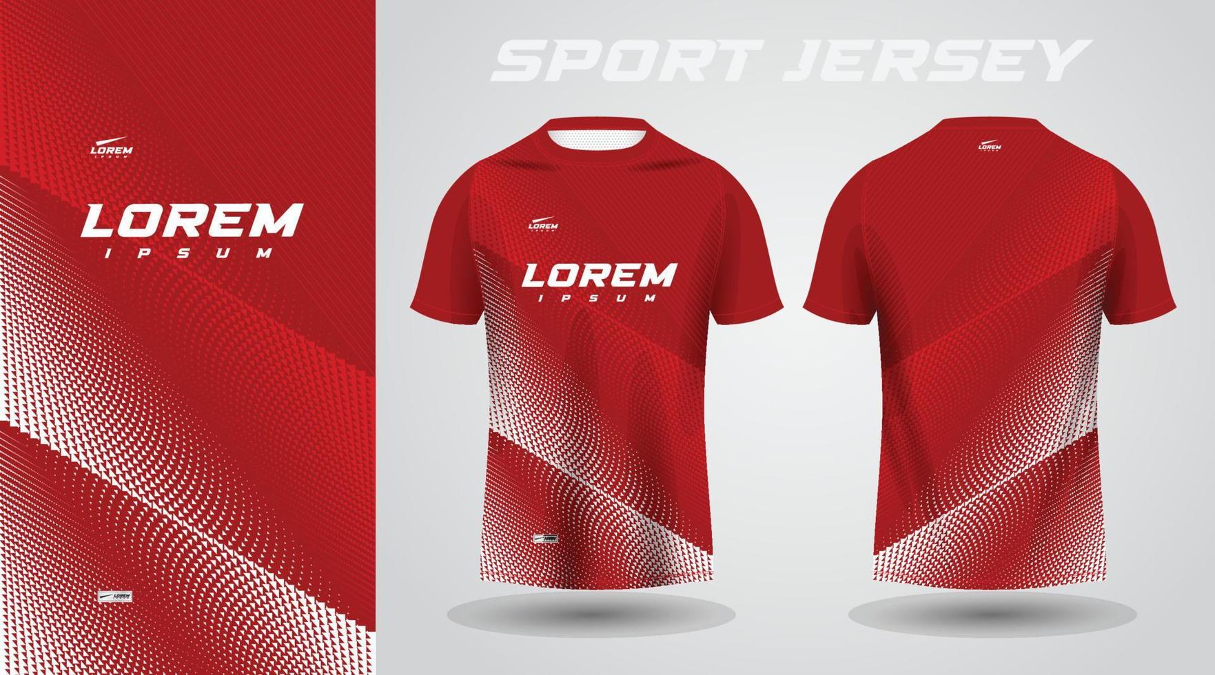 red shirt sport jersey design vector