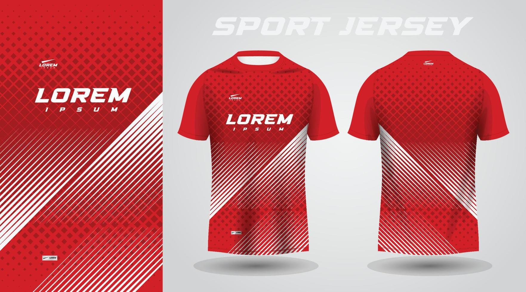 red shirt sport jersey design vector