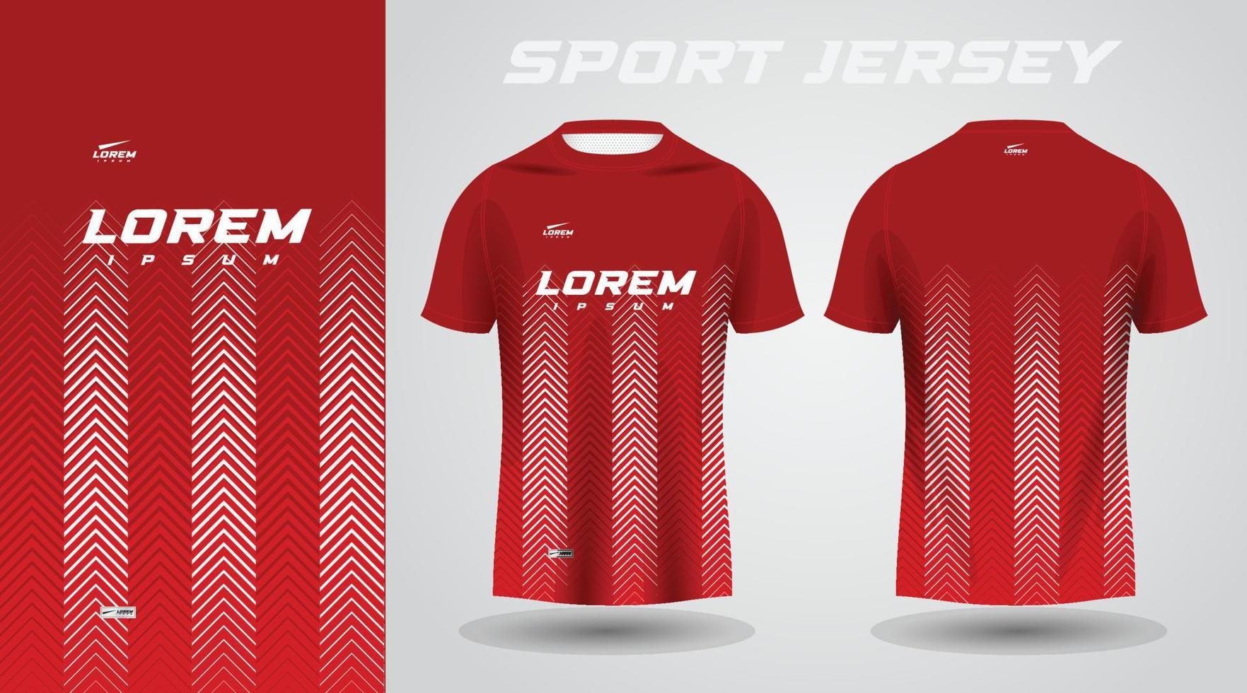 red shirt sport jersey design vector