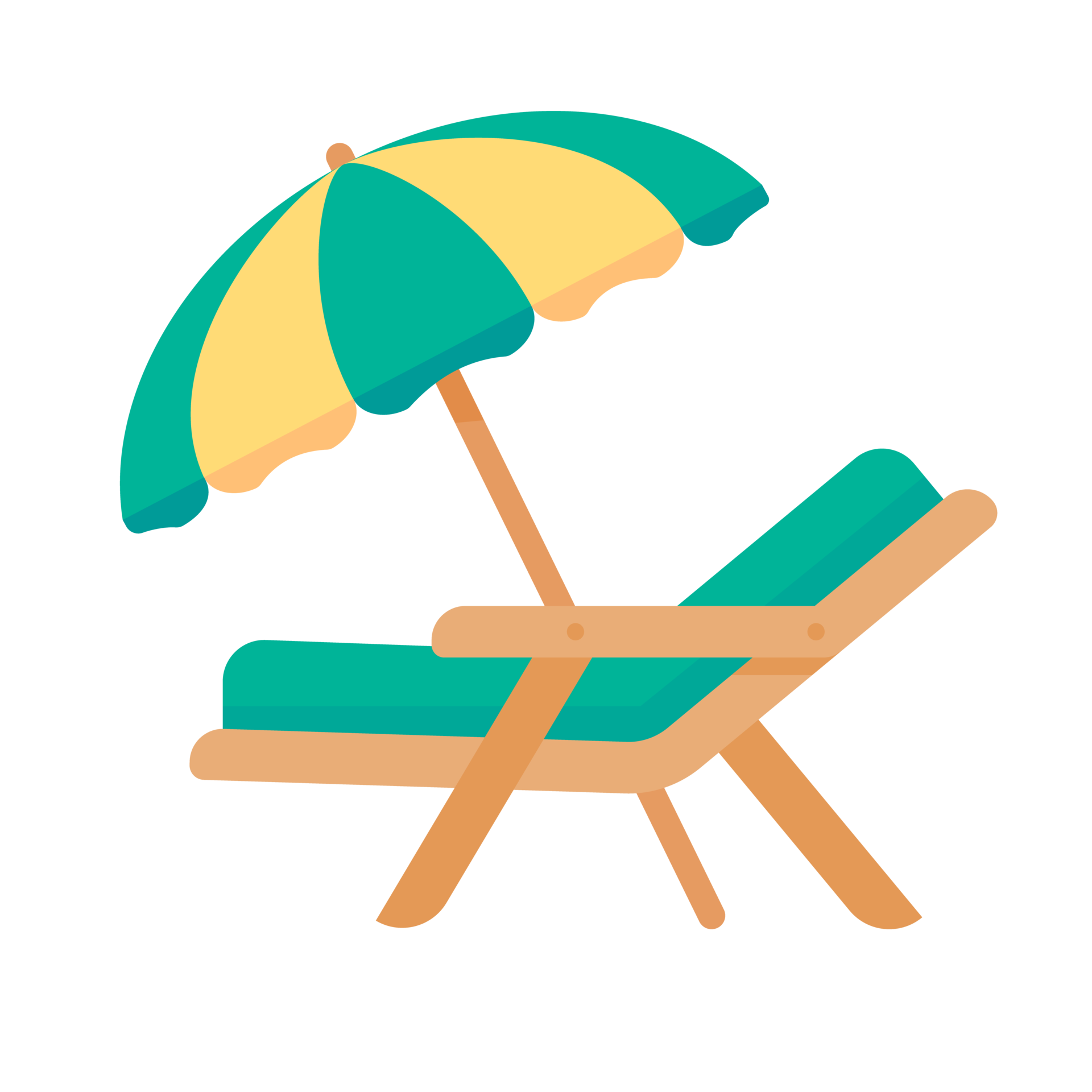Free colorful beach chairs For relaxing by the sea on vacation 19786821