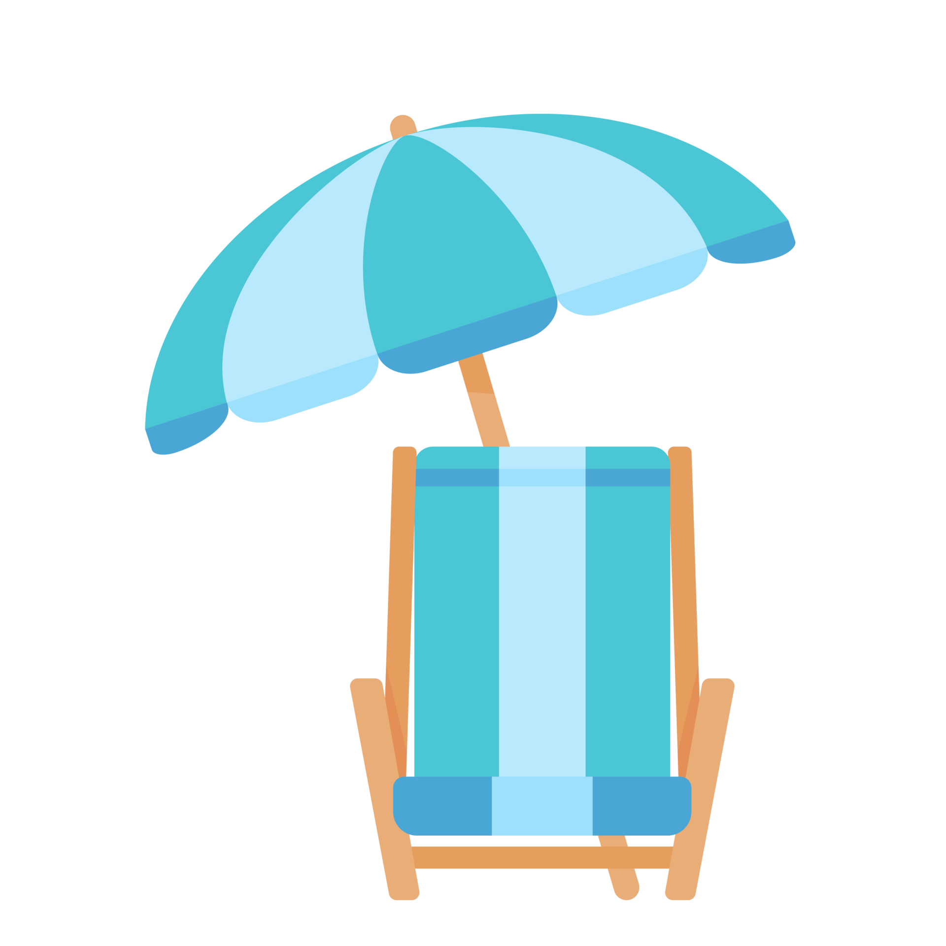 Free colorful beach chairs For relaxing by the sea on vacation 19786835