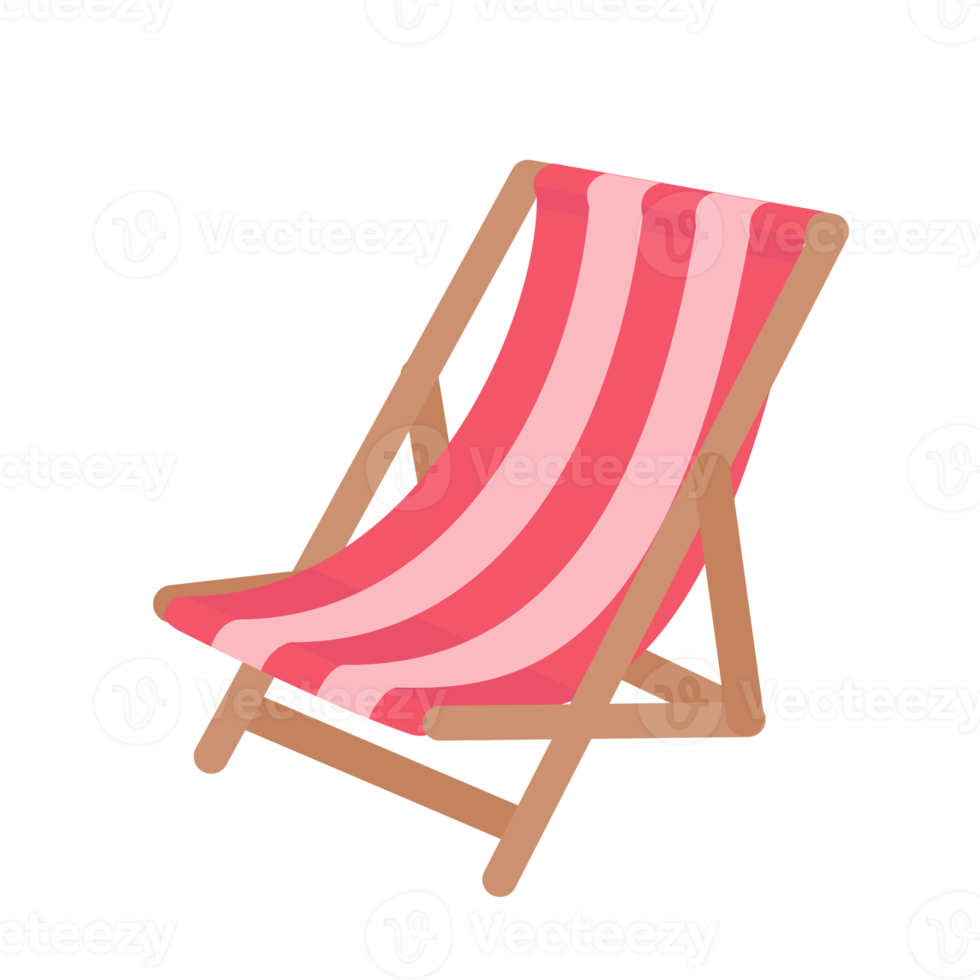 coloré plage chaises pour relaxant par le mer sur vacances png