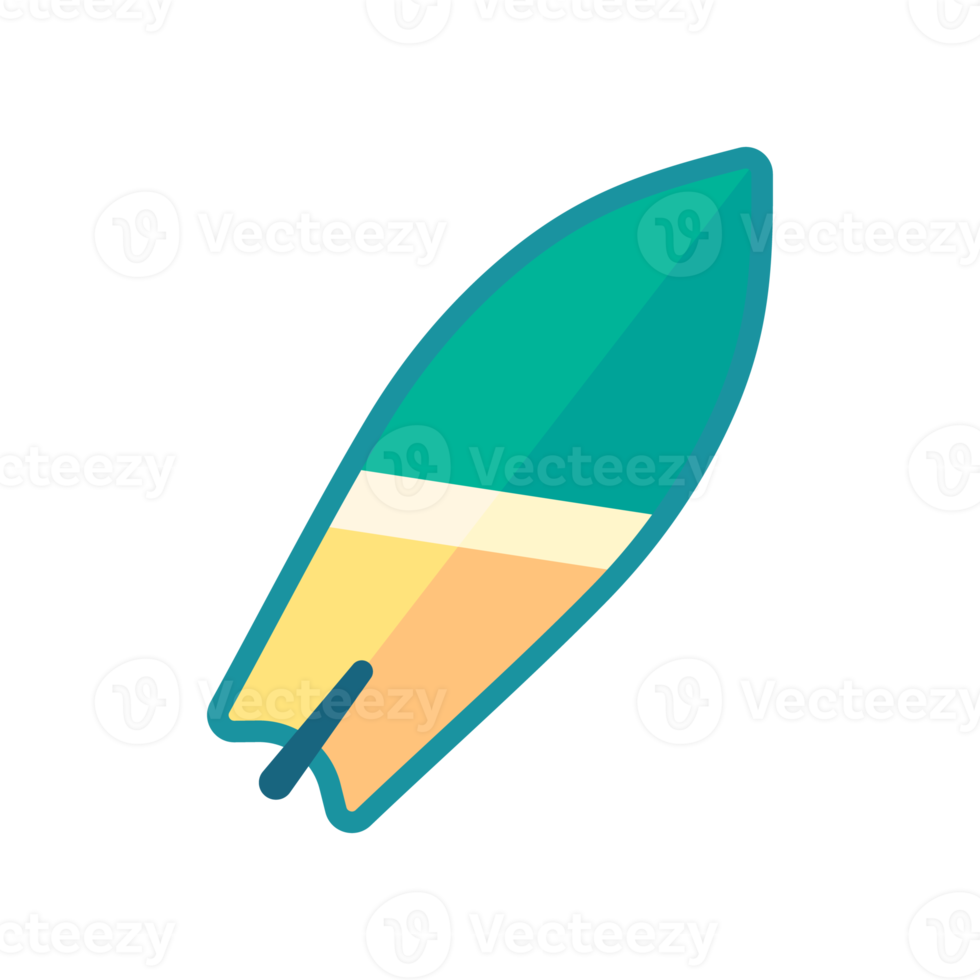 surfboard. Equipment for playing water activities that are popular in the summer. png
