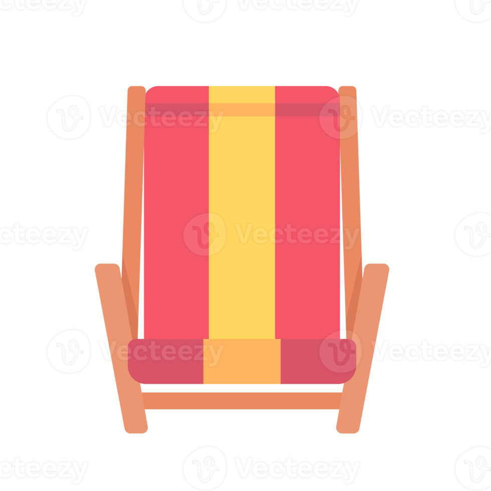 kleurrijk strand stoelen voor ontspannende door de zee Aan vakantie png