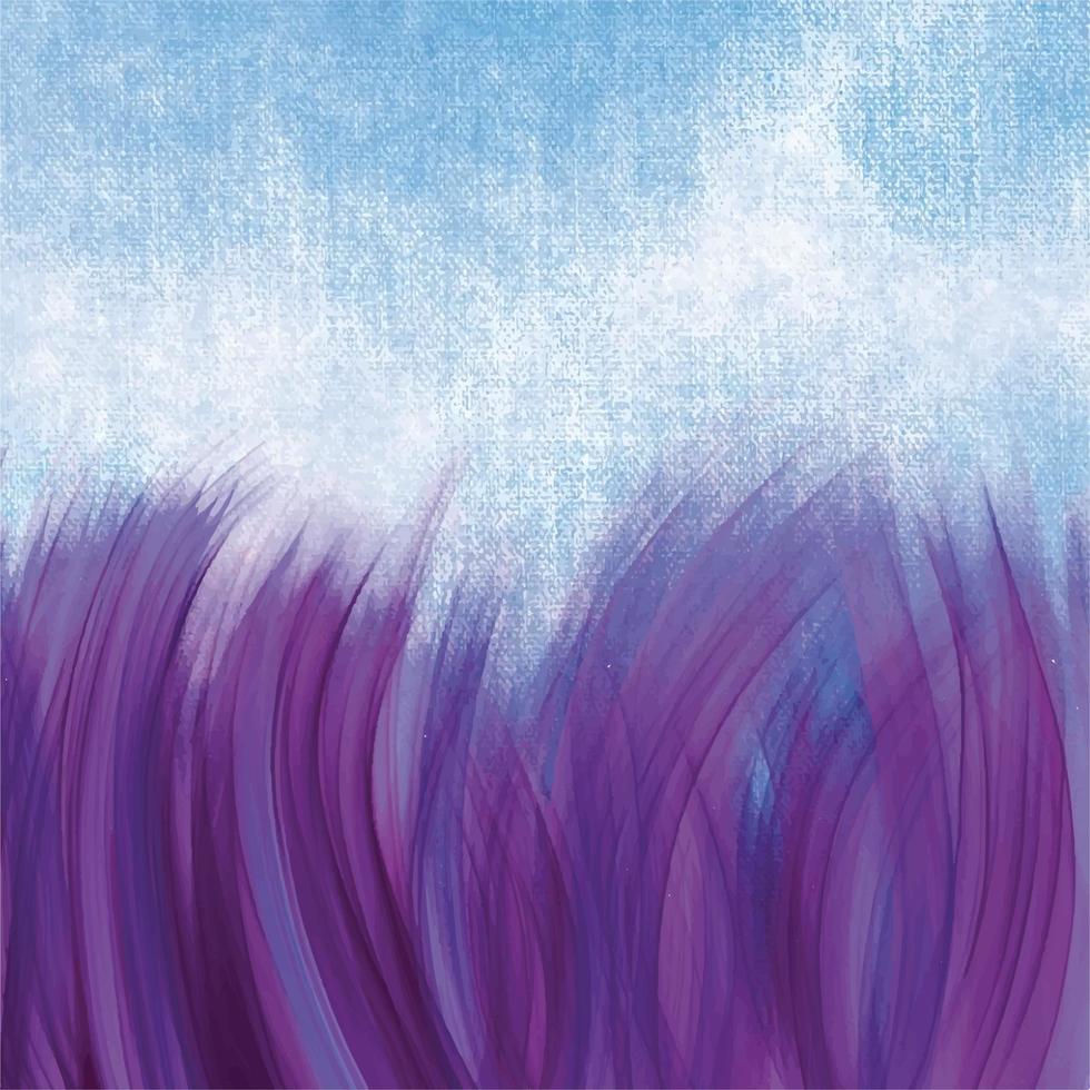 Purple decorative grass on canvas textured background vector isolated