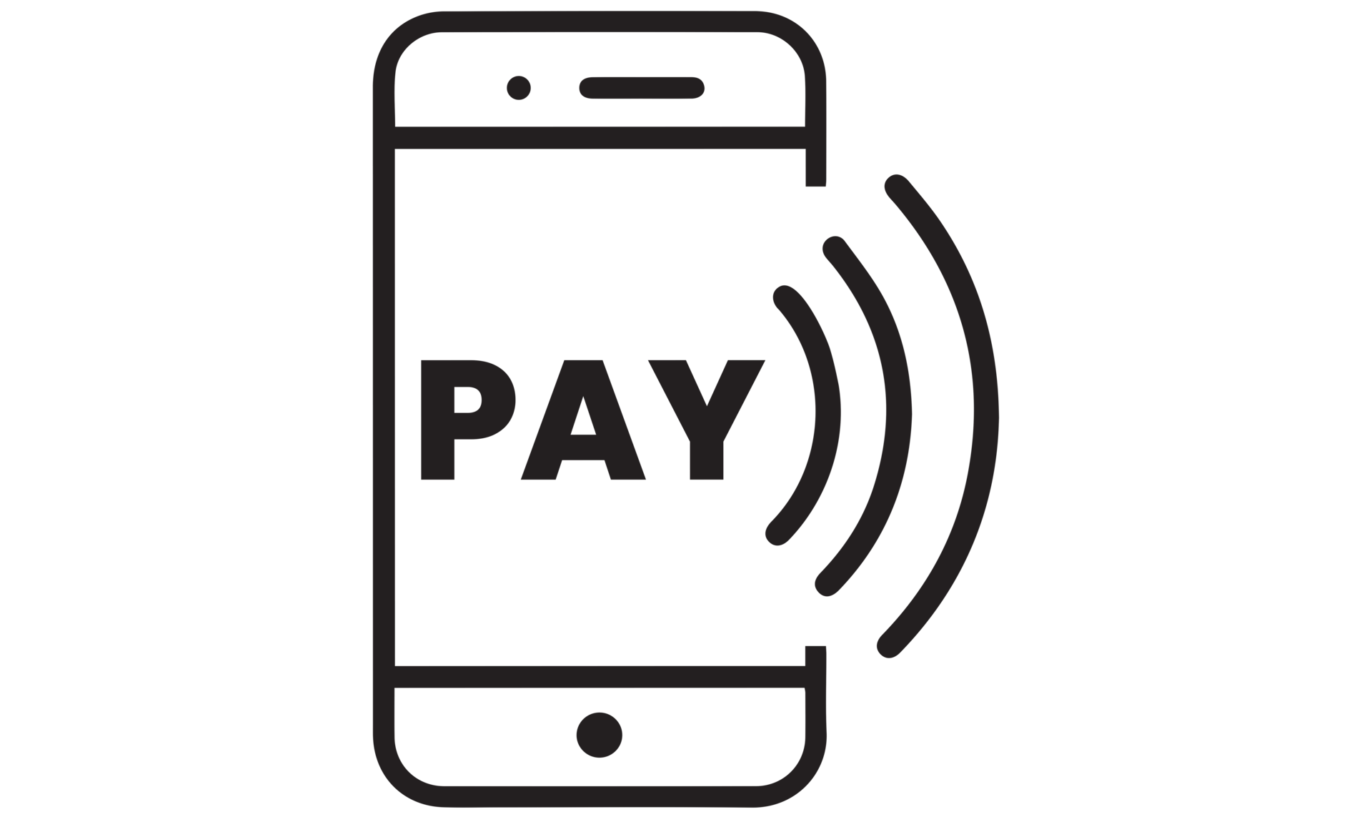 Payment with smartphone icon on transparent background. 19787030 PNG