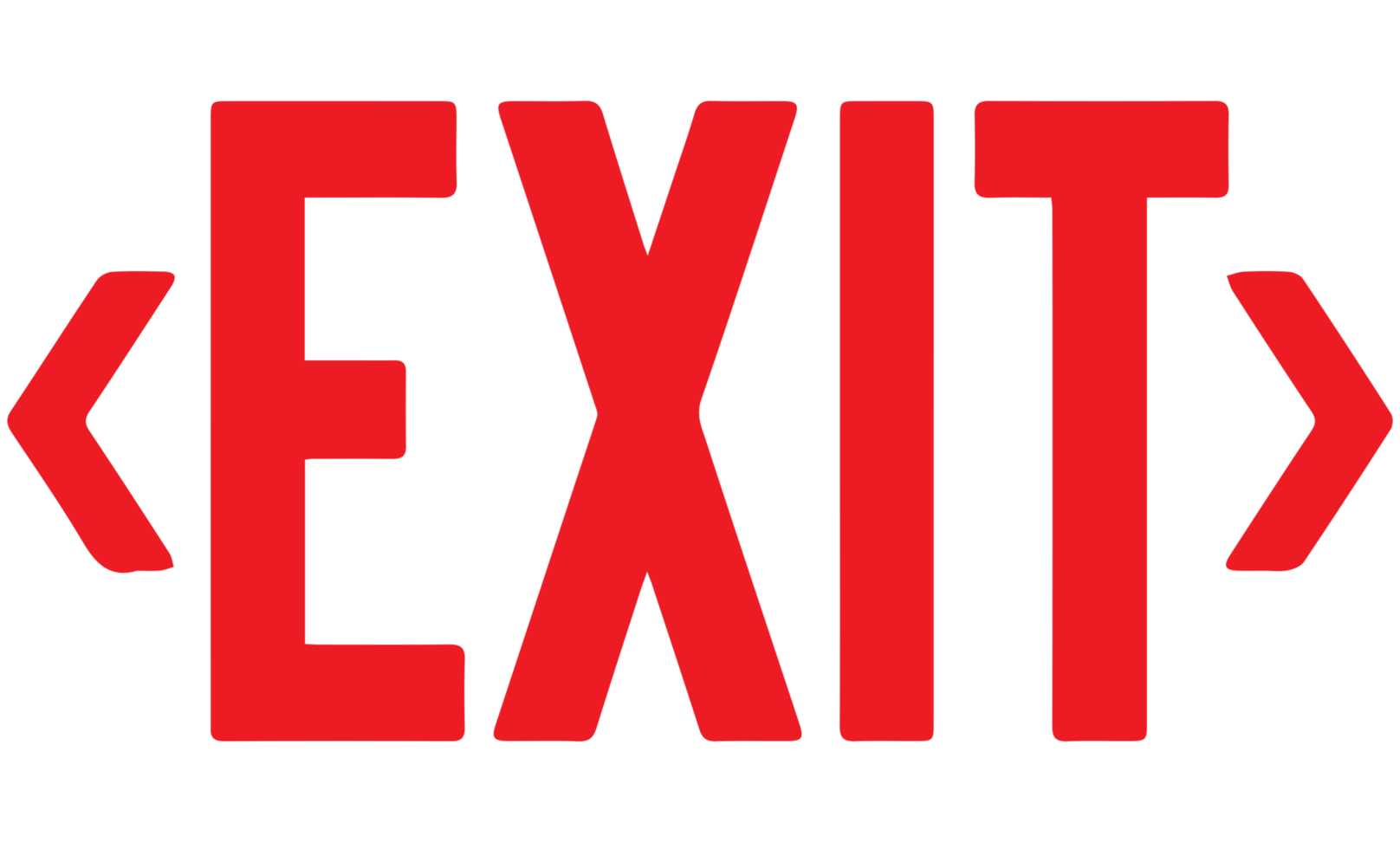 Exit sign on transparent background png