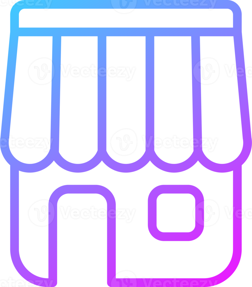 Geschäft Symbol im Gradient Farben. Verkauf Geschäft Zeichen Illustration. png