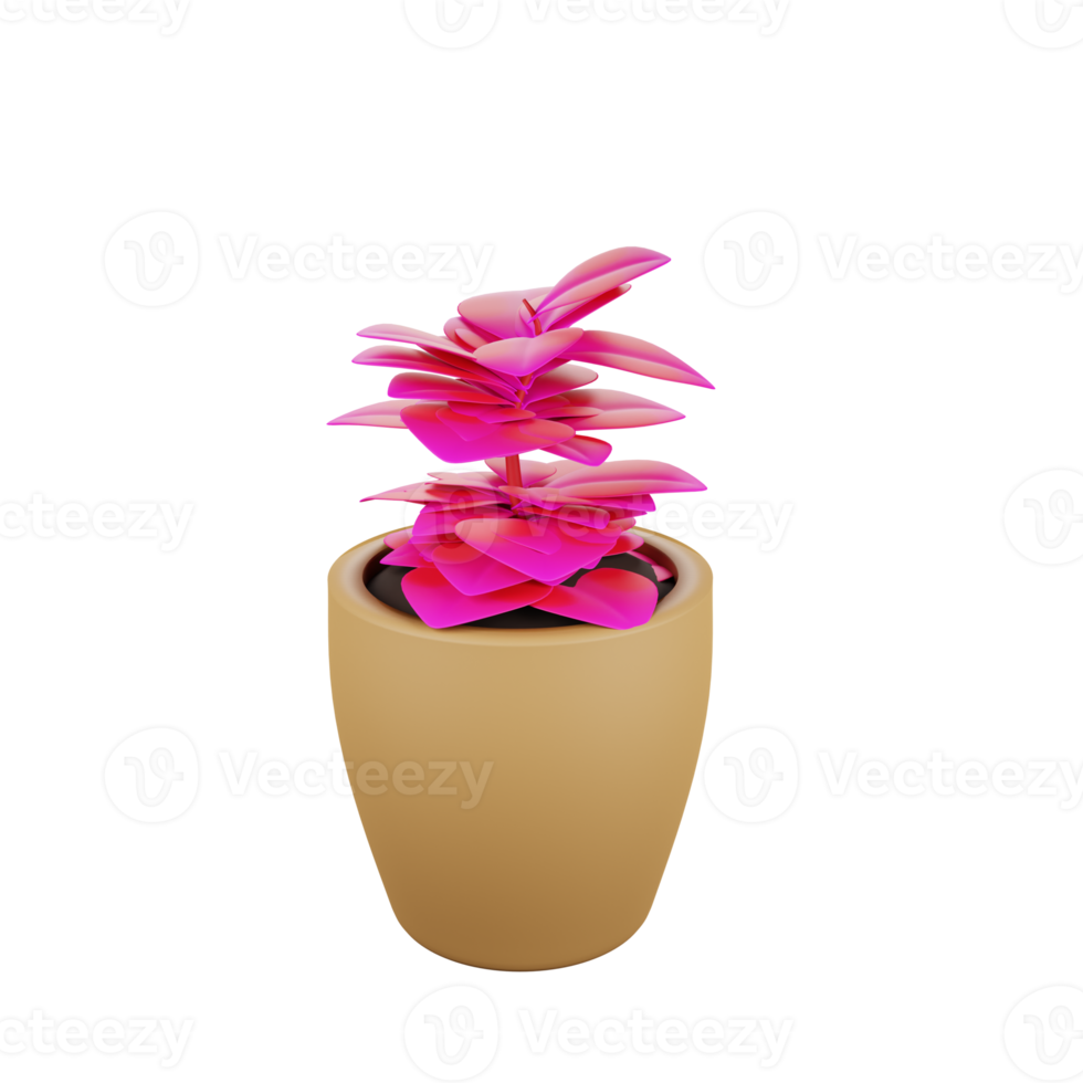 Flower pot 3d illustration png