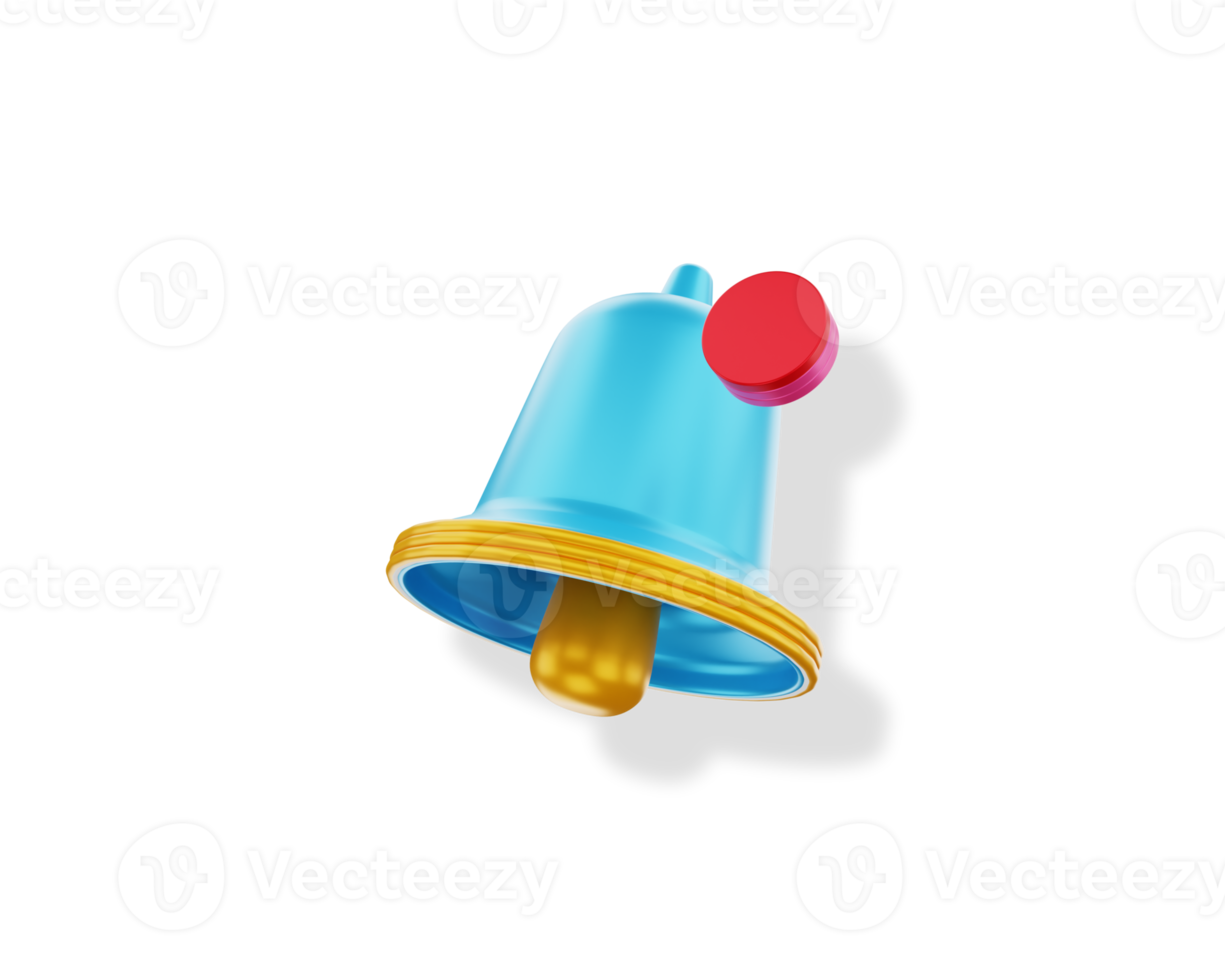 3D notification bell png