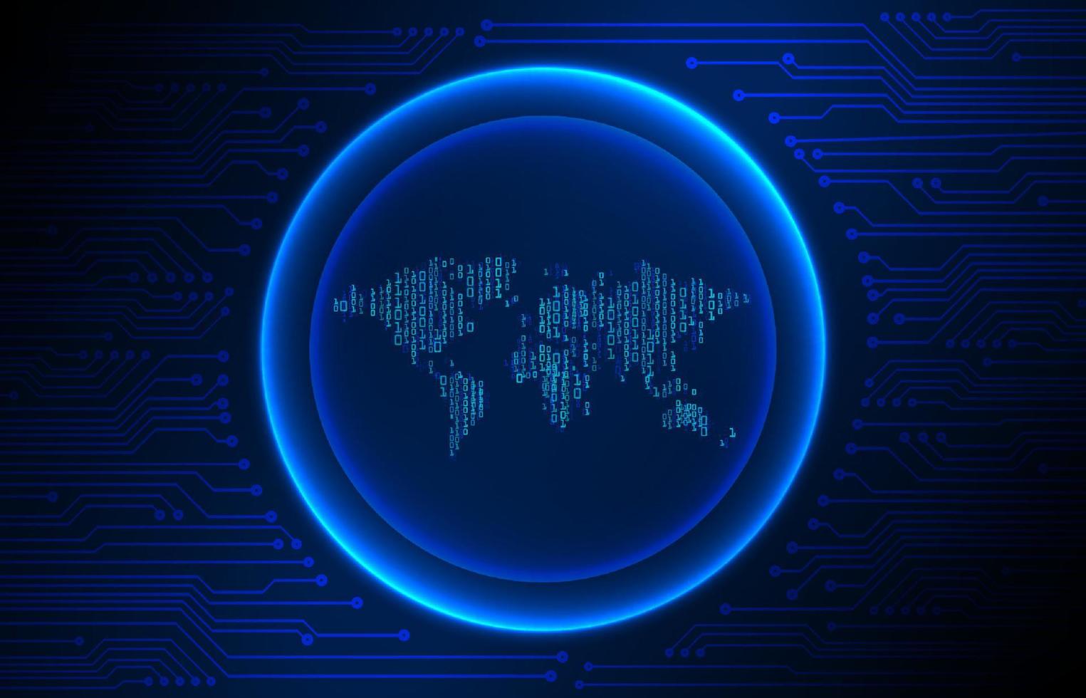 Modern Holographic Globe on Technology Background vector