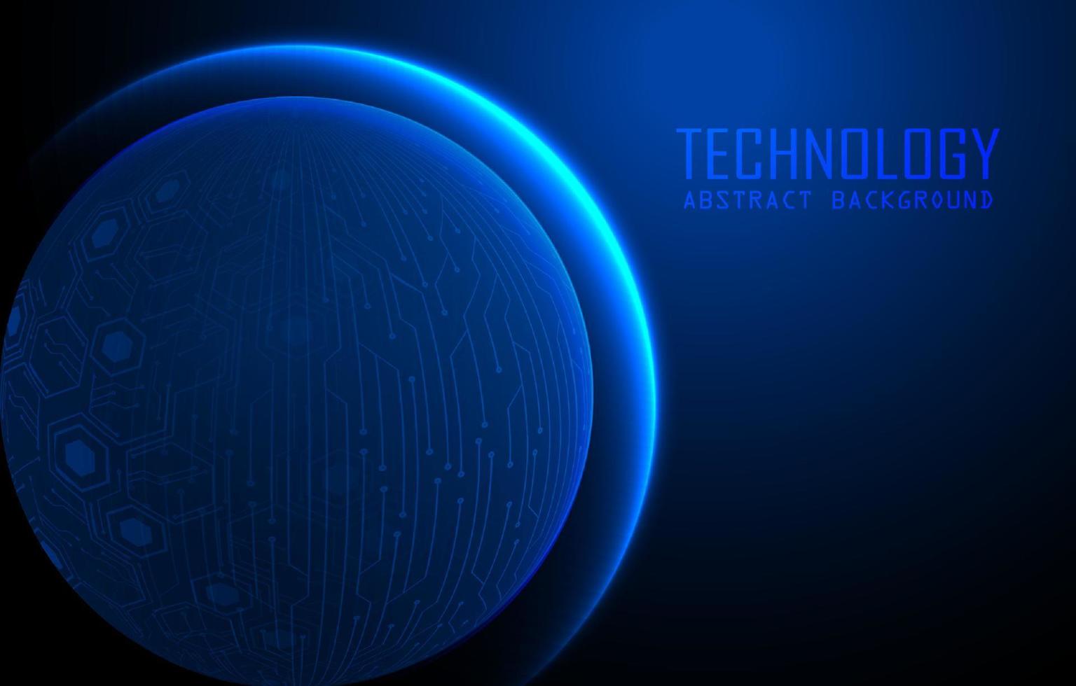 Modern Holographic Globe on Technology Background vector